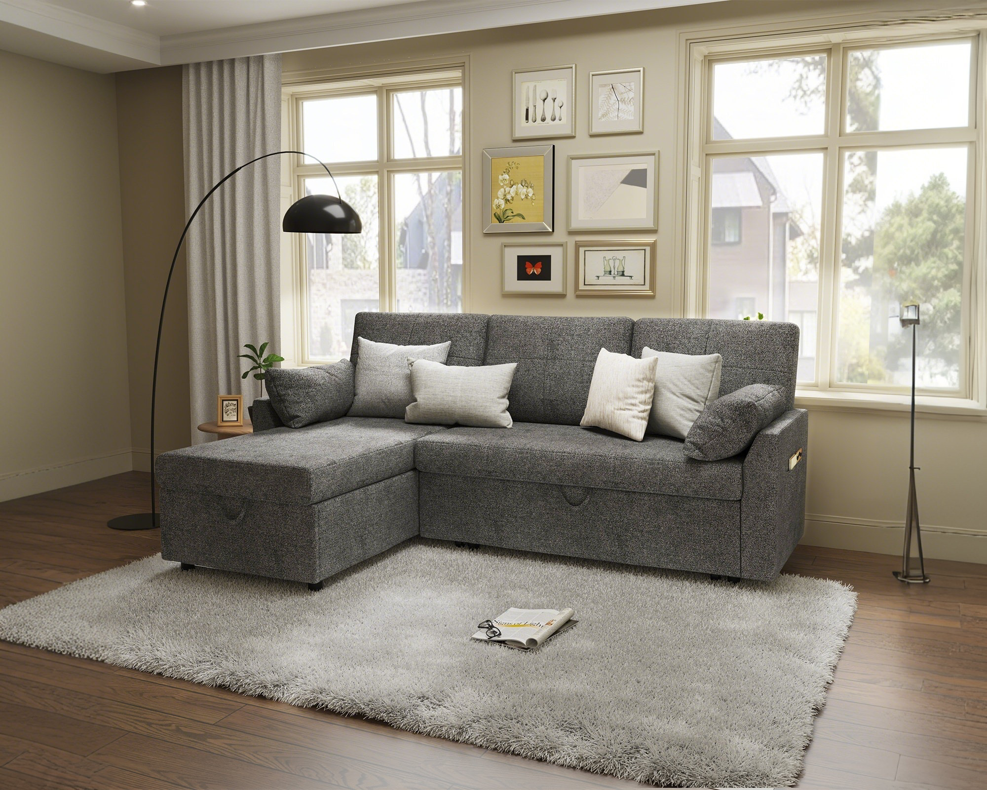 Wade Logan® Baerl 84'' Upholstered Sleeper Sofa & Reviews | Wayfair